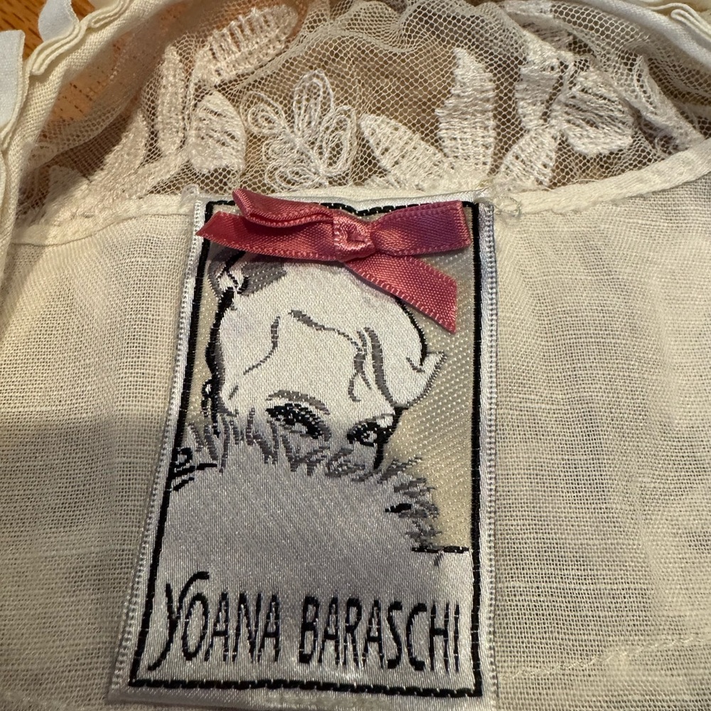Yoana Baraschi Cream Embroidered Blouse - Picture 2 of 4